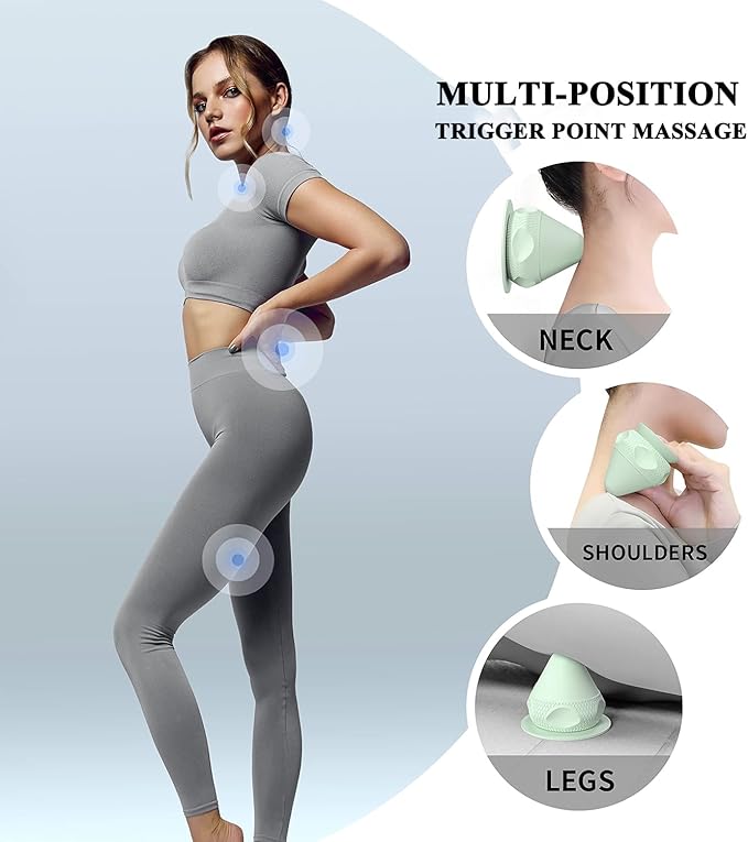 PROIRON Mountable Massage Ball with Suction Cup Pinpoint Deep Tissue Muscle Knot & Sore Relief, Vibration & Heating Trigger Point Massage Tool for Back Neck, Self-Massage Tool