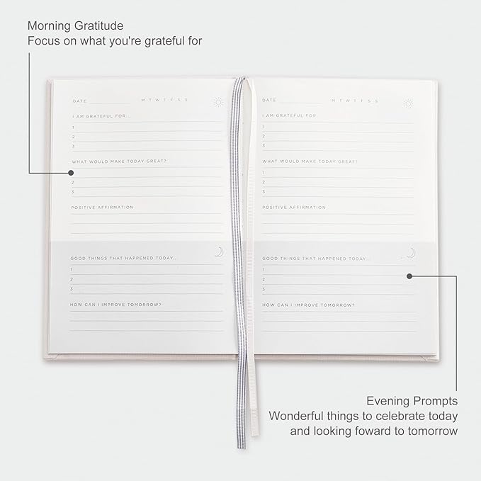 And Per Se Gratitude Journal – Five Minutes a Day to Cultivate Mindfulness, Happiness, Positive Vibes, Affirmations & Self-Reflection – Undated Daily Gratitude Journal for Women & Men (Pale Pink)