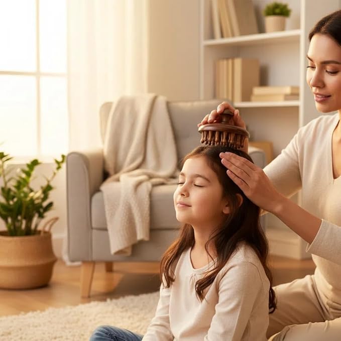 Manual Scalp Massagers, 3 Pack Wooden Head Scalp Massager Comb, Portable Massage Tool