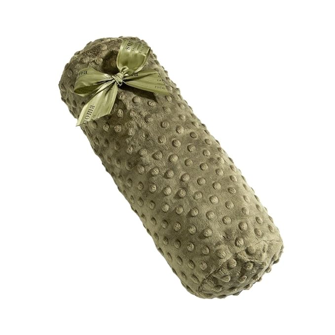 Sonoma Lavender Eucalyptus Bolster Roll, Microwaveable, Hot/Cold Neck Pillow, Soothing and Relaxing Pain Relief for Neck, Low Back or Behind The Knees, Removable/Washable Cover, (Green Dot)
