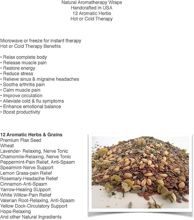 Mars Wellness Heated microwavable Neck and Shoulder Wrap - Herbal Hot/Cold Deep Penetrating Weighted Herbal Aromatherapy Shoulder and Neck Therapy Wrap - Made in The USA (Espresso) - 3 Pack