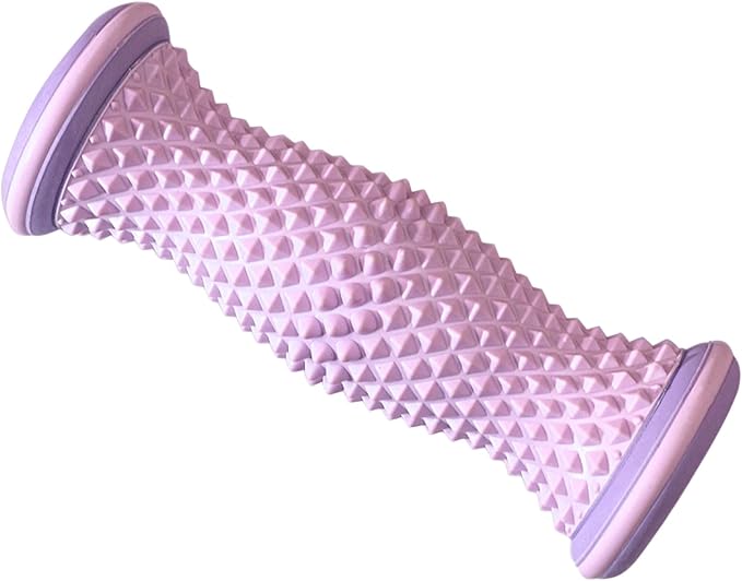 Ergonomic Foot Massager Roller - for Plantar Fasciitis Relief, Portable Reflexology Tool (Purple)