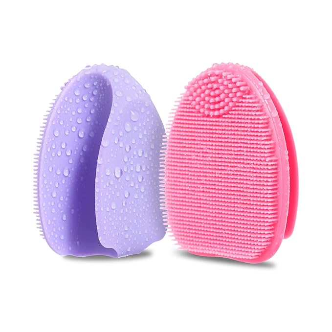 Silicone Face Scrubber,2 Pack Face Scrubber for Women Men, Facial Cleansing Brush Face Exfoliator Scrubber Brushes for Facial Cleansing Exfoliating Blackhead Remover Acne Pore Face Massaging