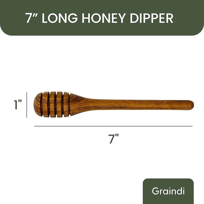 Teak Wood Honey Dipper | Wooden Spoon for Honey