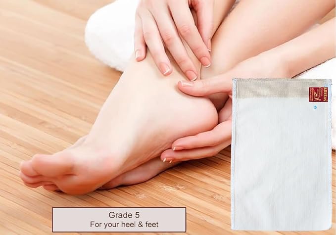 Turkish Bath Hamam Hammam Spa Exfoliator Peeling Glove Kese Mitt Exfoliating Gloves for face, body, arms, legs,feet (Grade 5 for your heel & feet (Very thick texture)