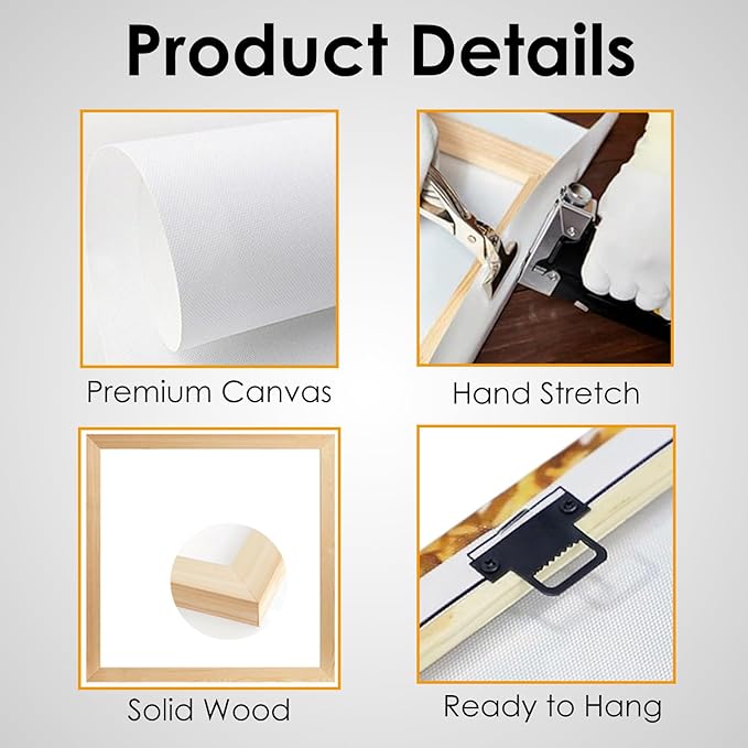 GLOKAKA Zen Spa Wall Art Meditation Room Wall Decor Massage Stones with Atmospheric Candles Relax/Calm Canvas Print Artwork for Living Room, Bedroom, Bathroom Decor