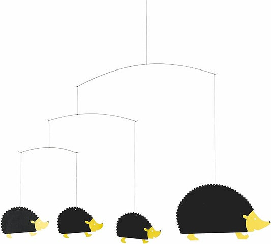 Hedgehog Family Hanging Mobile - 17 Inches Premium-Grade Cardstock - Handmade in Denmark by Flensted