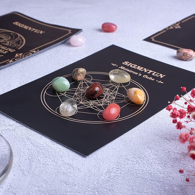 Polished Stone Pebbles Set Mixed Crystals, 72 Pcs 0.5" Handpicked Tumbled Stones Decorative Rocks for Reiki, Chakra, Healing, Home Decor, Mixed Pebbles