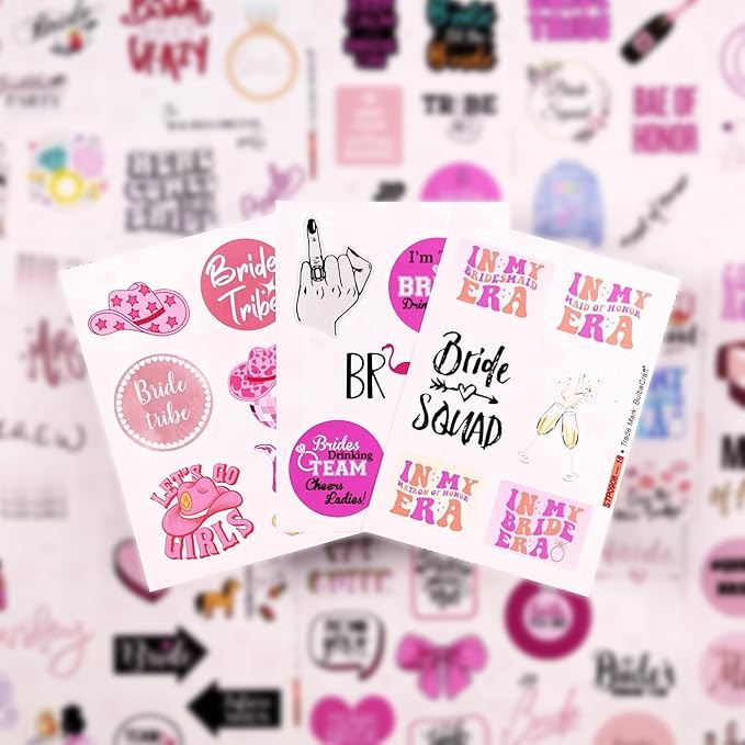 BulbaCraft 100Pcs Bachelorette Stickers, Bachelorette Party Stickers for Scrapbook, Laptop, Gifts for Women & Men