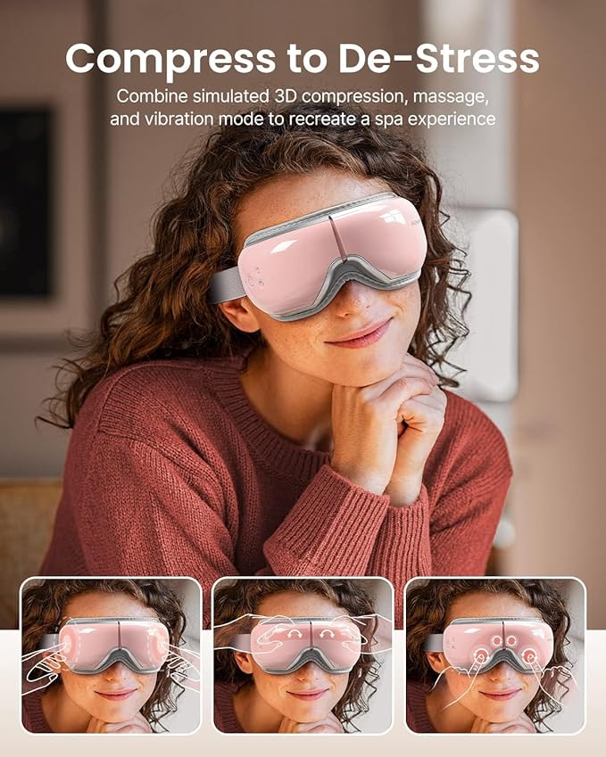 RENPHO Eyeris 1 Eye Massager with Heat, Birthday Gifts Eye Mask for Mom Dad Women Men Her Him, Smart Sleep Mask for Relax, Reduce Strain