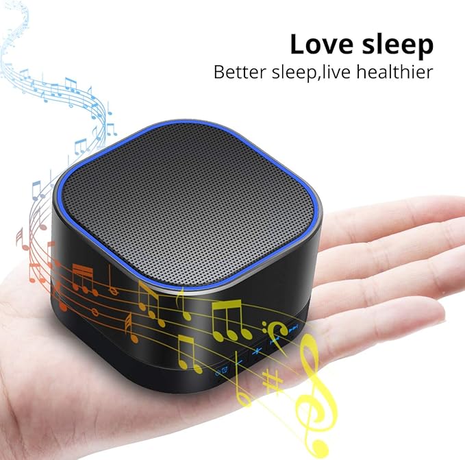 Magicteam White Noise Machine with 20 Non Looping Natural Soothing Sounds Memory Function 32 Levels of Volume Powered by AC or USB and Sleep Sound Timer Therapy for Baby Kids Adults Black