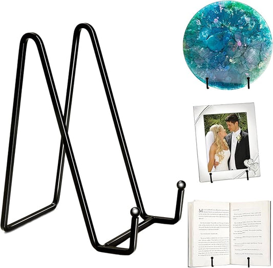 3 Pack 6" Metal Square Plate Stands for Display,Plate Holders Display Stands Can Be Used for Picture Stands,Book Stands for Display,Plate Display Stands,Easel,Photo Frame Stands,Plaque Stands,Desktop Stand.
