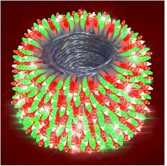 750 LED 240FT Christmas String Lights Outdoor, 12 Pro Modes and Timer Memory & Brightness, Plug in Outdoor Waterproof Clear Wire Twinkle Light for for Xmas Yard Tree Wedding Party Decor (Red & Green)
