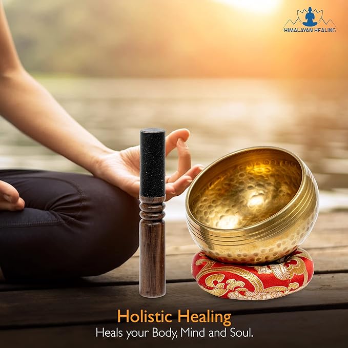 Tibetan Singing Bowls Set~ Meditation Sound Bowl hand Hammered in Nepal For Yoga, Meditation, Mindfulness, Healing & Chakra balancing~ (3.5 inch)