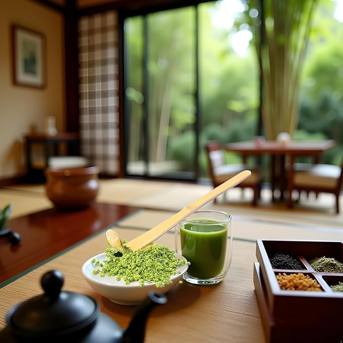 2 Pcs Japanese Bamboo Matcha Scoop - 18cm Brown Traditional Tea Ceremony Spoon for Matcha and Coffee,Durable Eco-Friendly Espresso Accessories,Bamboo Matcha Scoop for measuring Matcha green tea powder