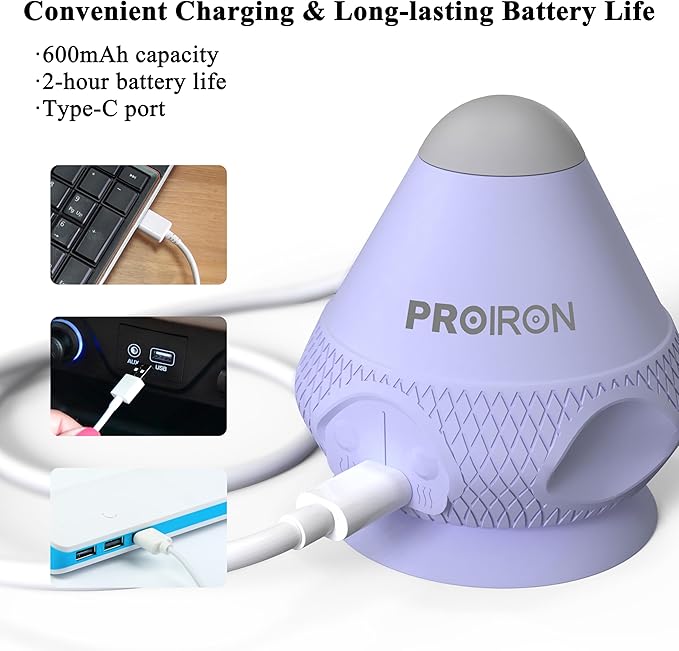 PROIRON Mountable Massage Ball with Suction Cup Pinpoint Deep Tissue Muscle Knot & Sore Relief, Vibration & Heating Trigger Point Massage Tool for Back Neck, Self-Massage Tool