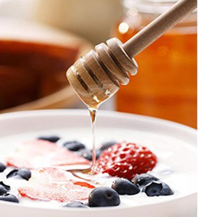 50 Pcs Honey Dipper Stick, 3 Inch Mini Honey Dipper, Wooden Honey Dippers Stick, Honey Stirrer Honey Wand for Honey Collecting Dispensing Drizzling Jar Portable and Wedding Party