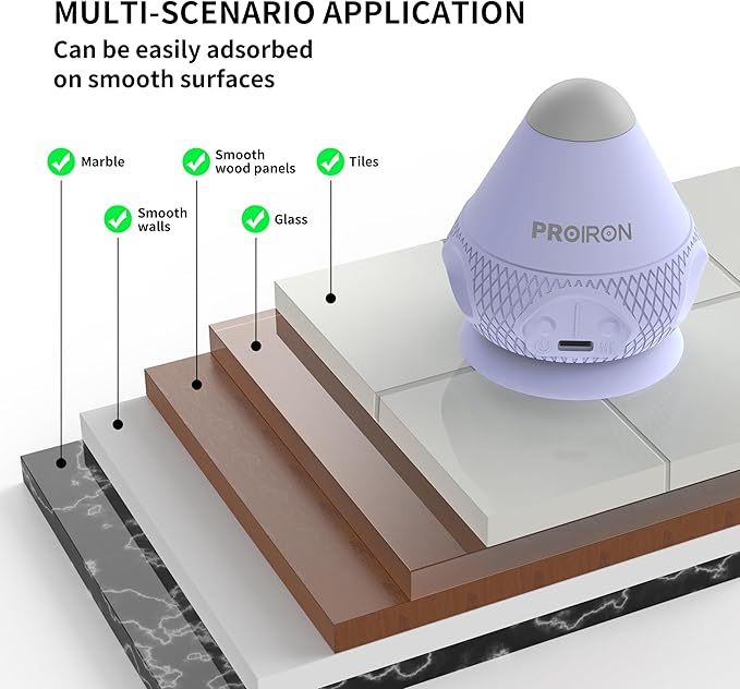 PROIRON Mountable Massage Ball with Suction Cup Pinpoint Deep Tissue Muscle Knot & Sore Relief, Vibration & Heating Trigger Point Massage Tool for Back Neck, Self-Massage Tool