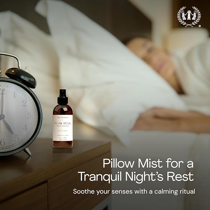 Muse Apothecary Pillow Ritual - Aromatic, Calming and Relaxing Pillow Mist, Linen and Fabric Spray - Infused with Natural Aromatherapy Essential Oils - 4 oz, Fleur du Lavender, 2 Pack