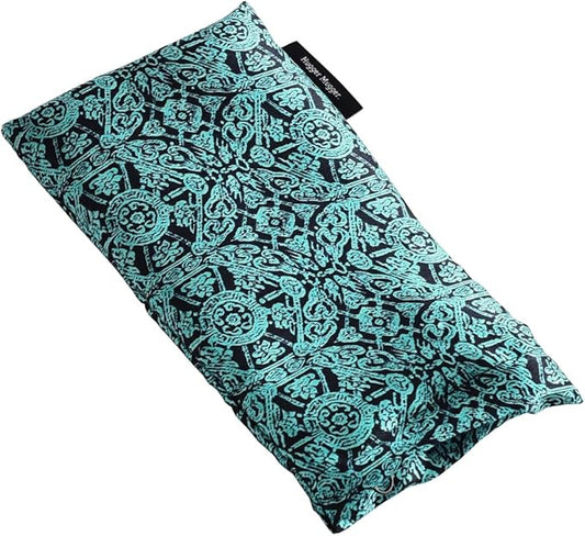 Hugger Mugger Silk Eye Pillow with Flaxseed Filling - Organic Flaxseed Filling, Scent-Free Relaxation, Light Weight, Chill in Freezer, Washable Cover