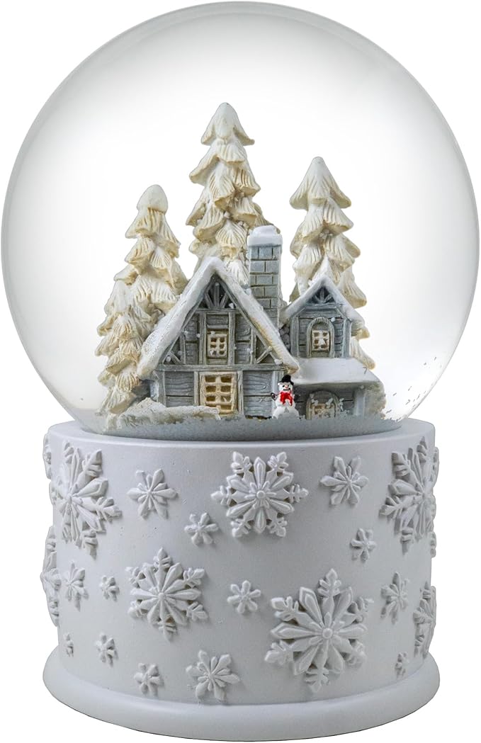 120mm Snowy White Home Scene Snow Globe by The San Francisco Music Box Company