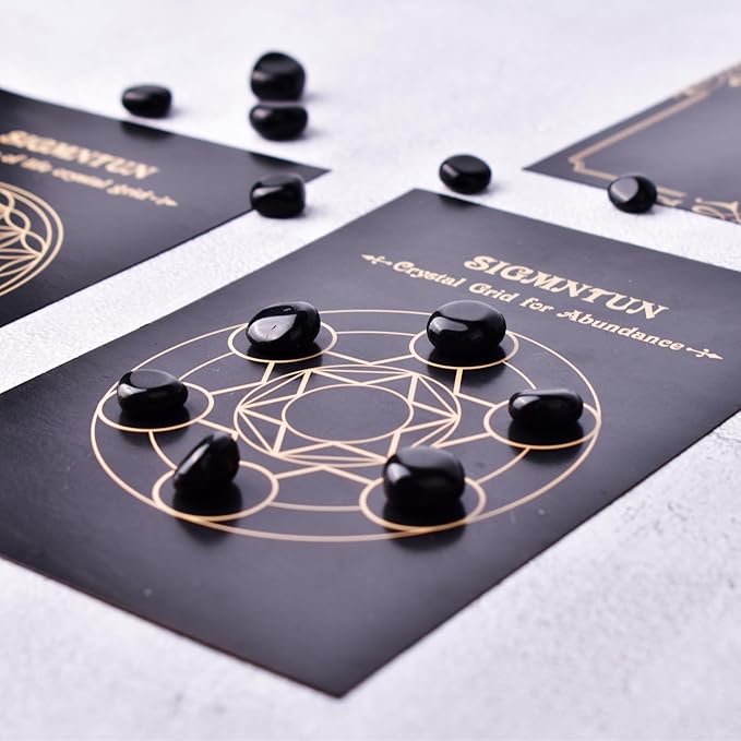 Polished Obsidian Crystals - 72 pcs, 0.5" Handpicked Tumbled Gemstones Rocks, Pebbles for Reiki, Chakra, Healing, Home Decor