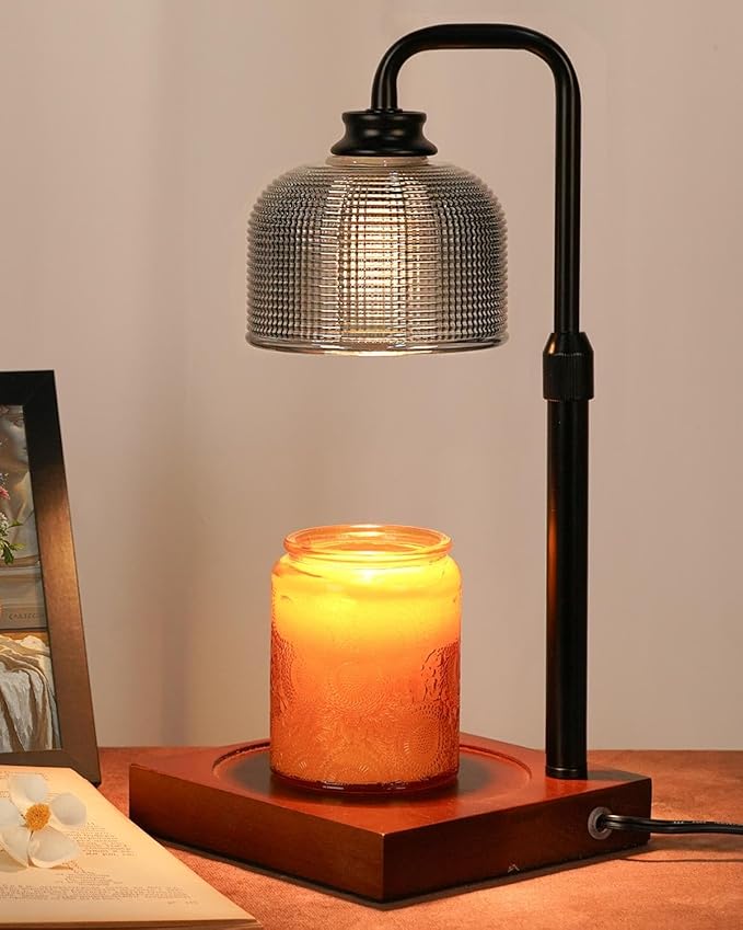 Candle Warmer Lamp with Timer Dimmable, Adjustable Height, House Warming Gifts New Home Room Decor, Christmas Birthday Gifts for Women Mom, Wax Warmer Lamp for Jar Candles with 2 Bulbs