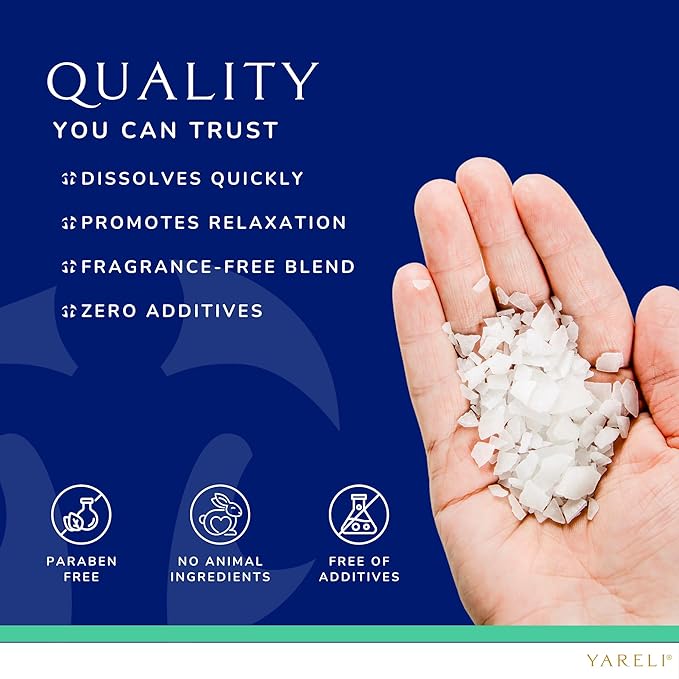 Yareli Magnesium Flakes, 5lb Rosemary Peppermint, Dead Sea Bath and Foot Soak, Alternative to Epsom Salt with Over 250,000mg of Magnesium Chloride Per Bag