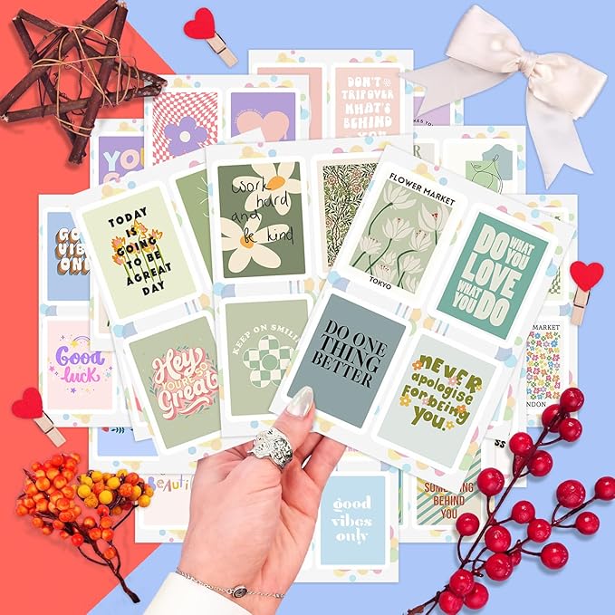 Aesthetic Stickers Pastel - Pink Coquette Quote Stickers - Inspirational Quote Party Favors & Decorations, Waterproof Vinyl Decal, Motivational Sayings