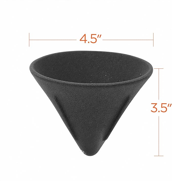 Ceramic Stone Material One-piece Baked Non-porous Tea Strainer - Loose Tea Straining Stepper - Coffee Precision Filter - Good Companion for Teapots (L)