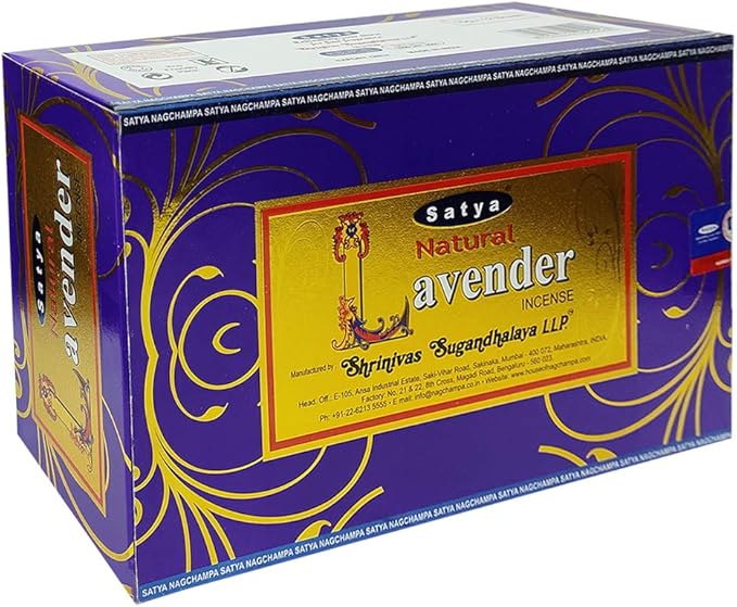Natural Lavender Incense Sticks and Incense Stick Holder Bundle Insence Insense Satya