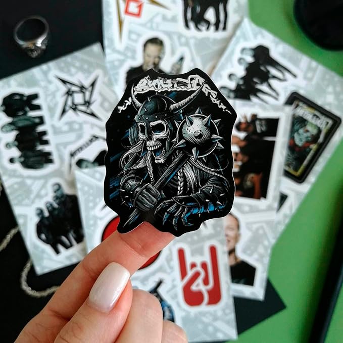 BulbaCraft Heavy Metal Band Stickers for Adults, 36 Pieces of Strong Adhesive and Waterproof Stickers for Laptop, Decals for Teens Aesthetic and Guitar Decals, Gifts for Women & Men