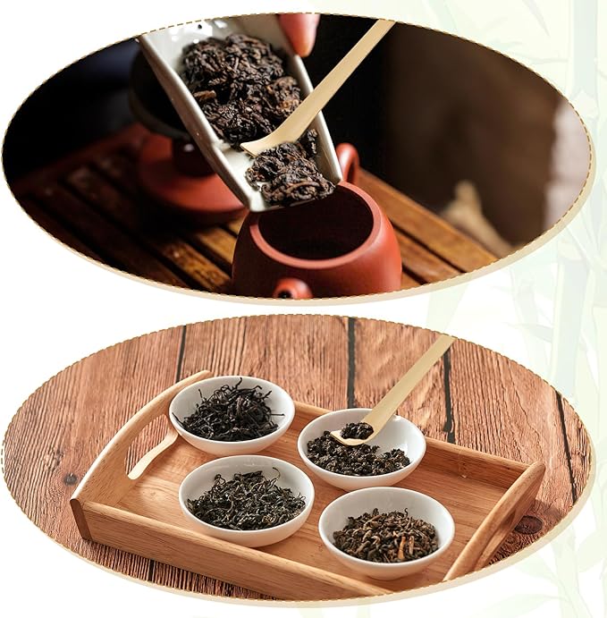 Matcha Scoop Bamboo, 19cm/7.4in Japanese Chashaku Hooked Green Tea Scoops Natural Bamboo Tea Scoop Ceremony Accessories for Coffee, Teas and Espresso