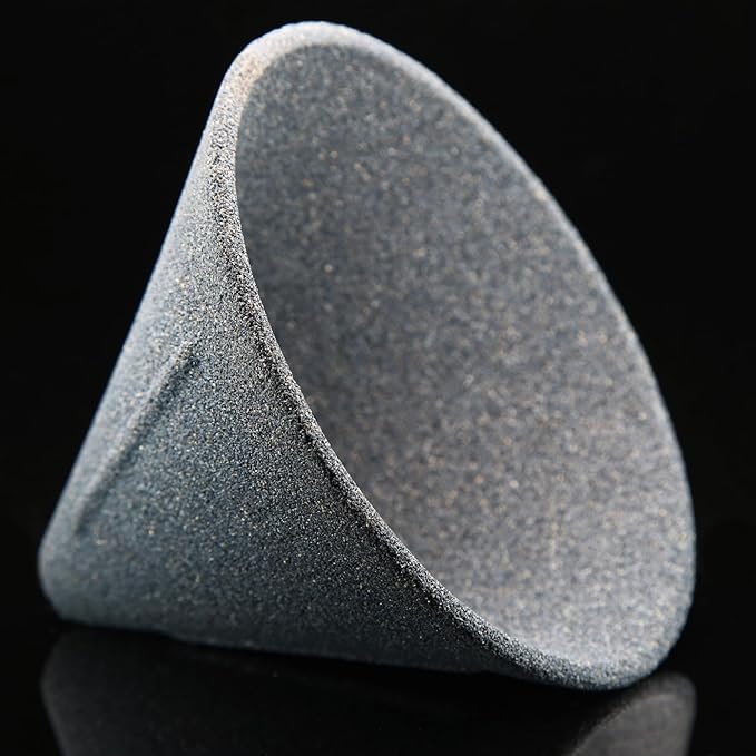 Ceramic Stone Material One-piece Baked Non-porous Tea Strainer - Loose Tea Straining Stepper - Coffee Precision Filter - Good Companion for Teapots (L)