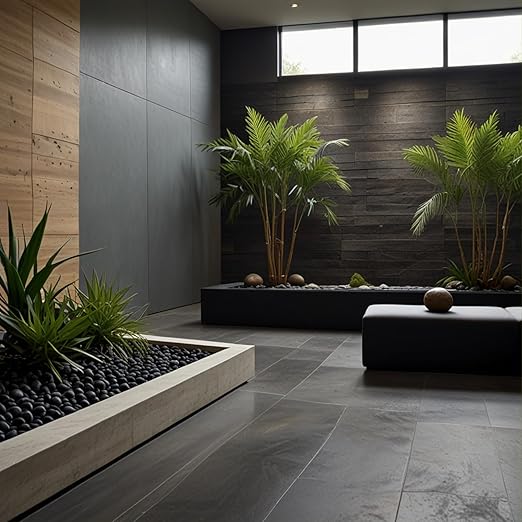 2-3 Inch Black Pebbles for Plants, 5 lbs River Rocks Decorative Black Stones, Ideal for Fish Tank, Vases, Crafting, Home Decor and Garden Landscaping Rocks