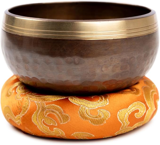 Tibetan Singing Bowl Set Brass - Master Healing Grade - Authentic Handcrafted Sound Bowl by Himalayan Bazaar