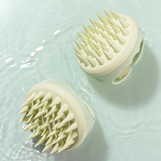 Nature Spell Scalp Massager & Scrubber, Soft Silicone Bristles, Oil Applicator & Exfoliator for Wet and Dry Hair