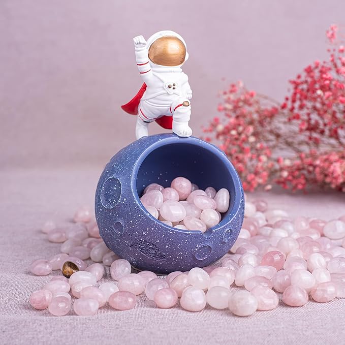 Polished Natural Rose Quartz Crystals - 72 Pcs, 0.5" 10 oz Handpicked Natural Tumbled Gemstones Rocks, Pebbles for Reiki, Chakra, Healing Home Decor