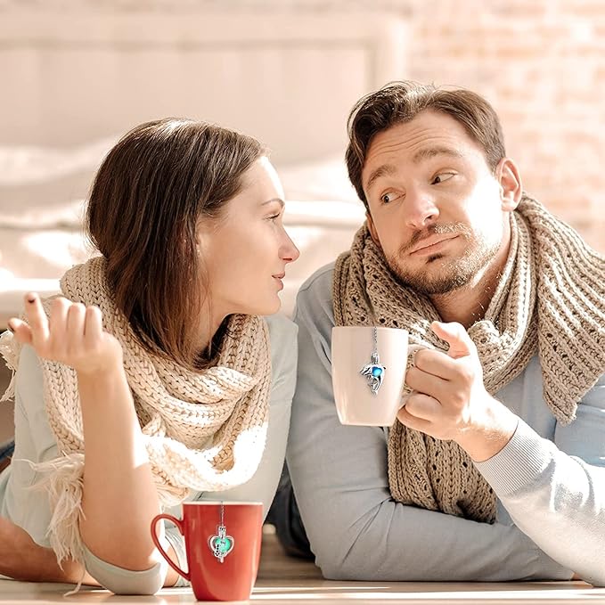 3pcs Tea Infuser TeaSanavie Loose Tea Steeper Stainless Steel Fine Mesh Tea Ball Loose Leaf Tea Infusers Glow In The Dark Cute Heart Pendant Tea Diffuser with Elephant Cat Dophine Charms Tea strainer