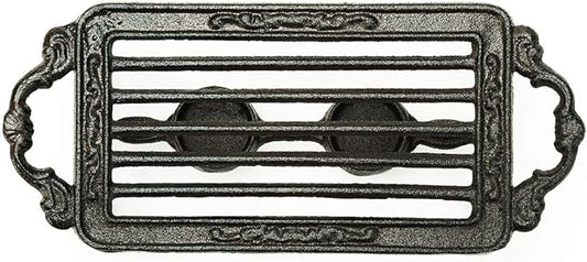Sungmor Heavy Duty Cast Iron Teapot Dish Warmer Stable Holder for Tealight Stand | Tealight Warmer Decorative Stove for Villa Yard Balcony-Rectangle
