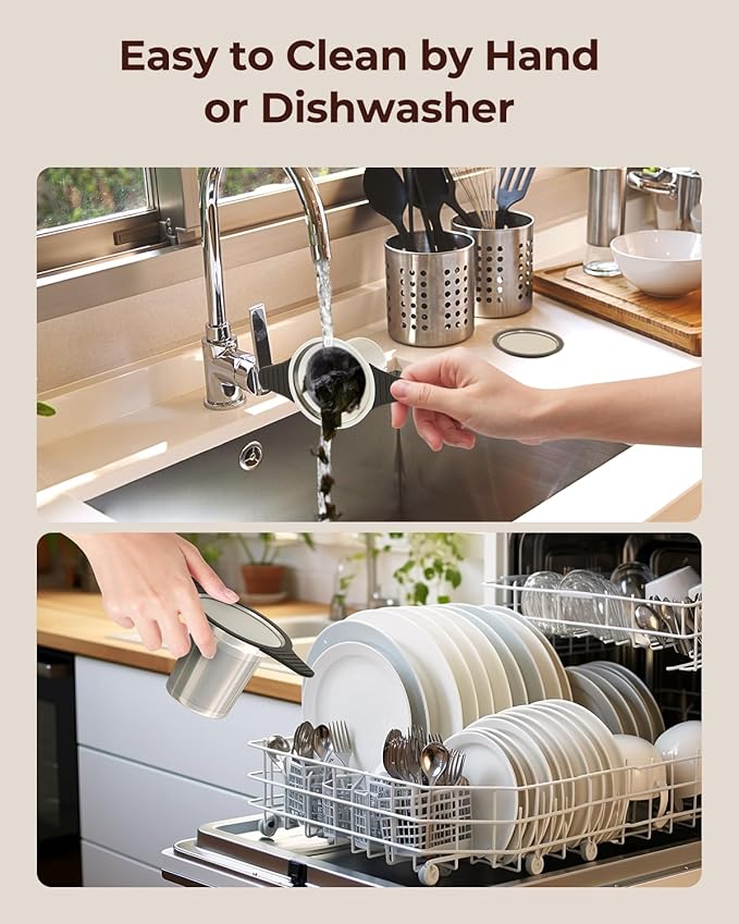 Reinmoson Large Tea Strainers & Filters for Loose Tea Single Cup, 304 Stainless Steel and Food Grade Silicone Extra Fine Mesh Tea Infusers for Loose Tea