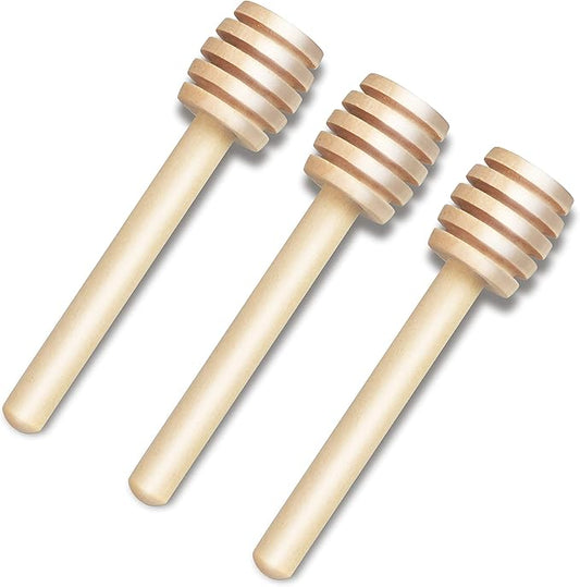 Wooden Honey Mixing Stirrer 3Pcs Mini Honey Dipper Sticks Honey Spoon