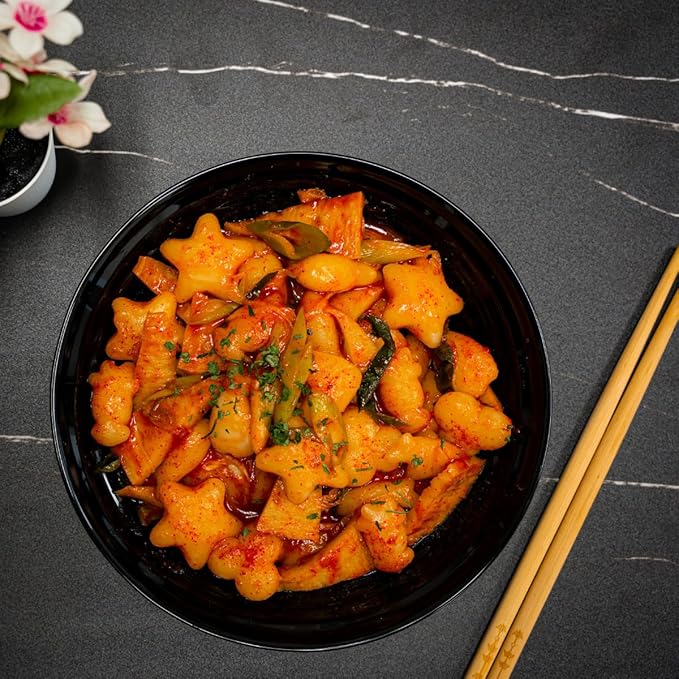 Korean Rice Cake, Tteokbokki, Fun-Shaped & Chewy, 1 Pack (2 Individual Package) Vegan, Non-GMO, Gluten-Free, Easy to Cook, 14.10oz per Pack (2 Pack) (28.2 OZ)