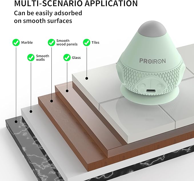 PROIRON Mountable Massage Ball with Suction Cup Pinpoint Deep Tissue Muscle Knot & Sore Relief, Vibration & Heating Trigger Point Massage Tool for Back Neck, Self-Massage Tool