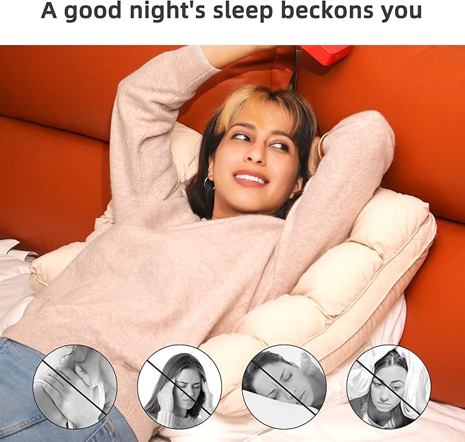 YOUR MOON Pillows Queen Size Set of 2, Soft Support Queen Pillows 2 Pack for Bed, Fluffy Down Alternative Pillow, Luxury Hotel Gel Pillow for Side Sleeping (White)