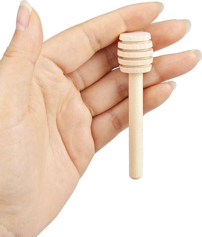 Wooden Honey Mixing Stirrer 3Pcs Mini Honey Dipper Sticks Honey Spoon