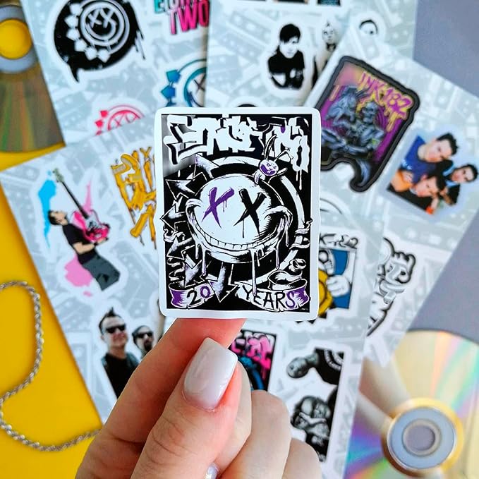 BulbaCraft Stickers for Adults, Rock Band Stickers Skateboard, 35 Pieces of Strong Adhesive and Waterproof Decals, Guitar and Laptop Decals for Teens, Gifts for Women & Men