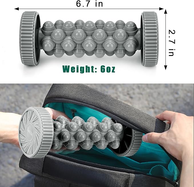 Foot Roller Massager for Plantar Fasciitis Relief, Manual Deep Tissue Foot Massager for Circulation, Pain Relief, Reflexology Trigger Point Therapy Feet Massage Roller for Arch, Heel Recovery