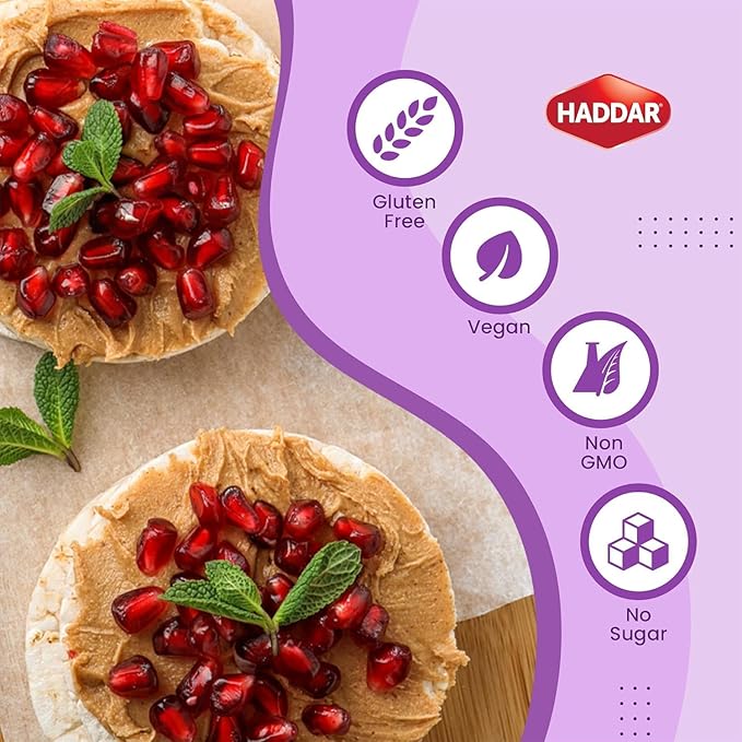 Haddar Wholegrain Rice Cakes 4.2oz (3 Pack) Made From Brown Rice | All Natural, Gluten Free, Vegan, Non GMO | Low Fat & Low Calorie | Zero Sugar | Certified Kosher (including Passover)
