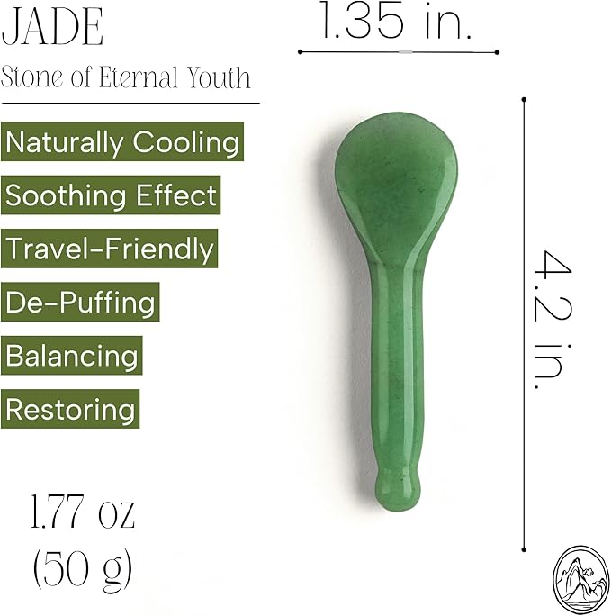Mount Lai - The Gua Sha Facial Lifting Tool (Jade Gua Sha Spoon, Gua Sha)